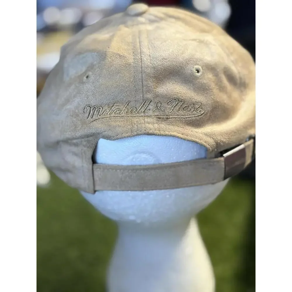 Mitchell & Ness NBA Houston ROCKETS Microfiber Suede Like Adjustable Dad Hat Cap